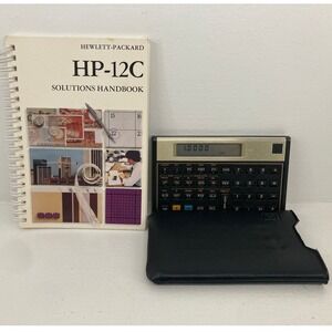 VTG HP-12C Hewlett Packard Financial Calculator Original Case Solutions Handbook